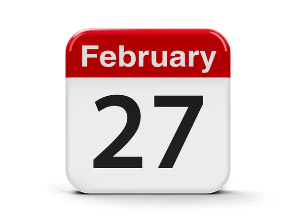 Calendario 27 de febrero — Foto de Stock