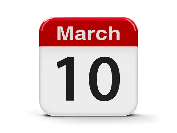 10 marca kalendarza — Zdjęcie stockowe