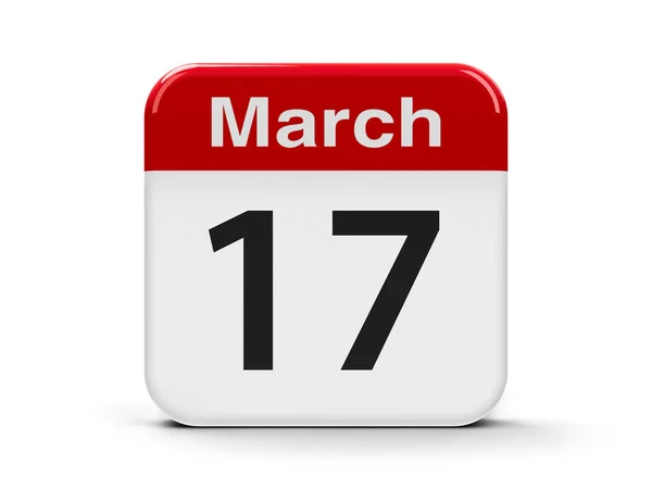 17 марта Календарь — стоковое фото