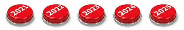 Buttons - 2021 2022 2023 2024 2025 — Stock Photo, Image