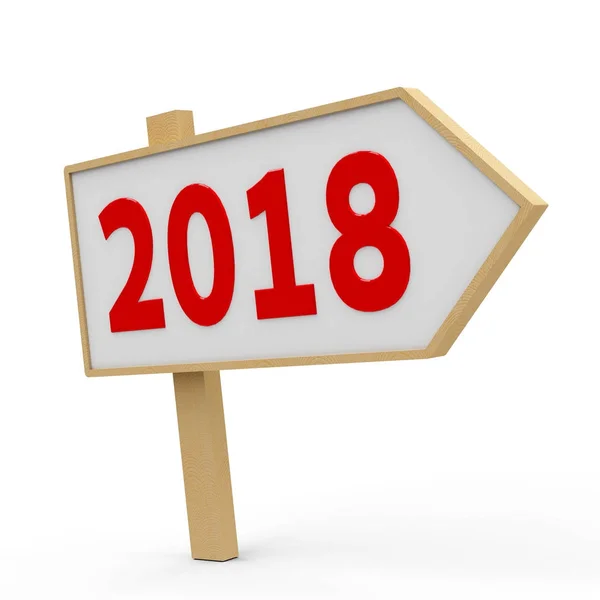 2018 witte spandoek — Stockfoto