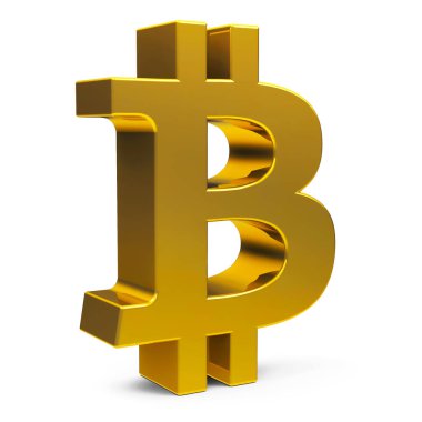 Altın bitcoin işareti