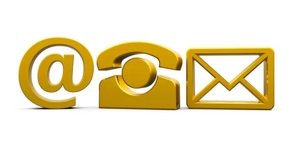 Gold contact symbols #2 — Stock Photo, Image