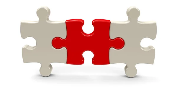 Three puzzle pieces #3 — Stock Photo, Image