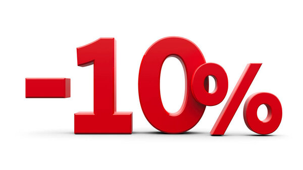 Красный минус десять процентов
