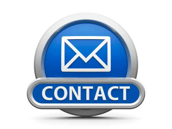 Blue contact icon — Stock Photo, Image