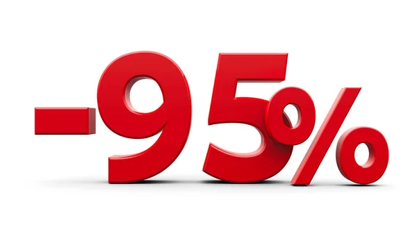 Piros kilencven öt százalék mínusz — Stock Fotó