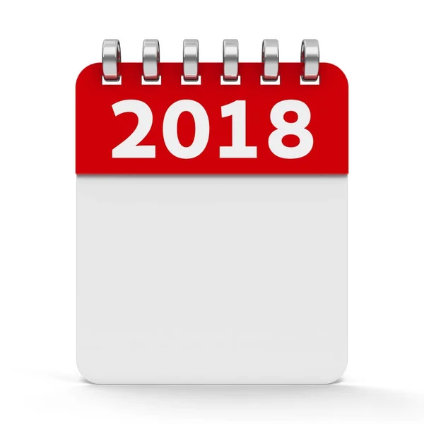 Icône calendrier spirale 2018 année — Photo