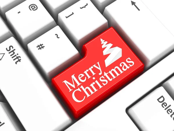 コンピューターのキーボード クリスマス #2 — ストック写真