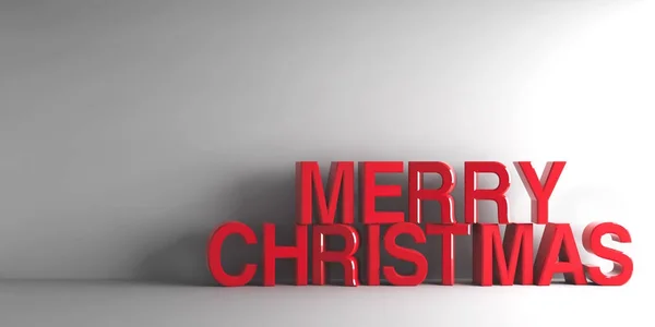 Červená slova Veselé Vánoce — Stock fotografie