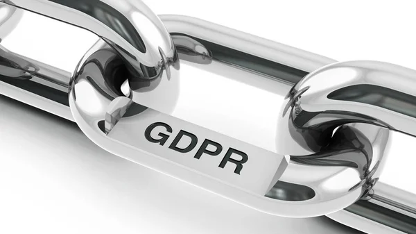 Цепь с GDPR ссылкой — стоковое фото