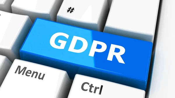 Tastiera del computer GDPR — Foto Stock