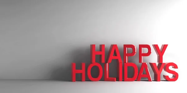 Palabras rojas Felices Fiestas — Foto de Stock