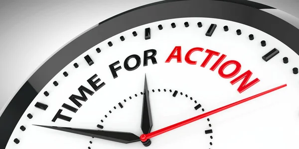 Clock - Time for action — Stock Photo, Image
