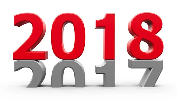 2017-2018 kırmızı yeni yıl — Stok fotoğraf