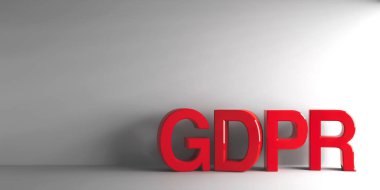 Kırmızı kelime Gdpr
