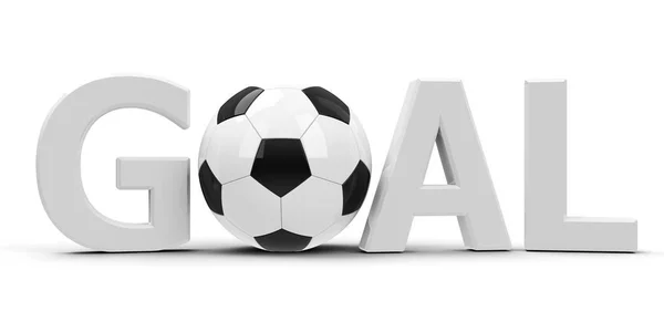 White Football Goal — Stock Photo, Image