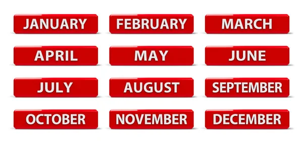 Calendario dei mesi rossi # 2 — Foto Stock