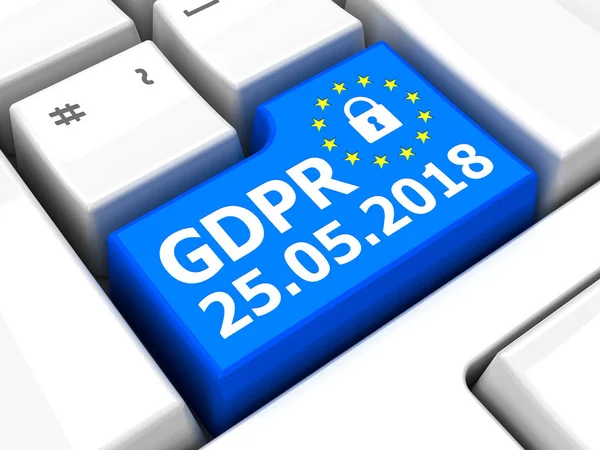 Teclado do computador GDPR # 3 — Fotografia de Stock