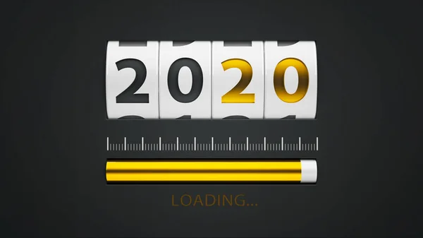 Loading New year 2020 counter #3 — ストック写真