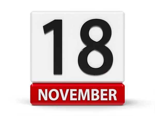 Calendario de cubos 18 de noviembre —  Fotos de Stock