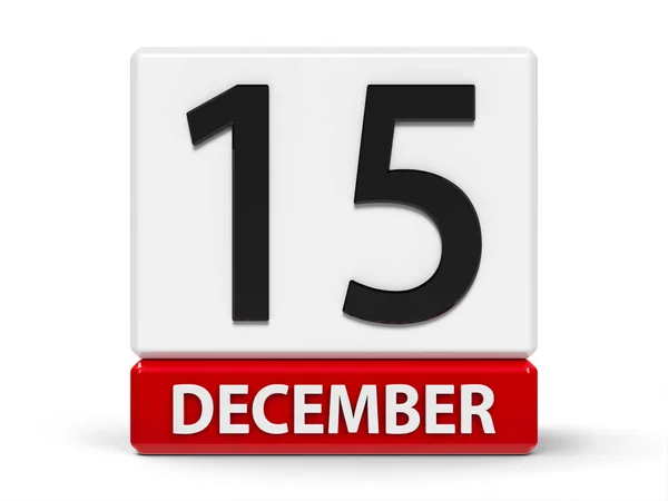 Calendario dei cubi 15 dicembre — Foto Stock