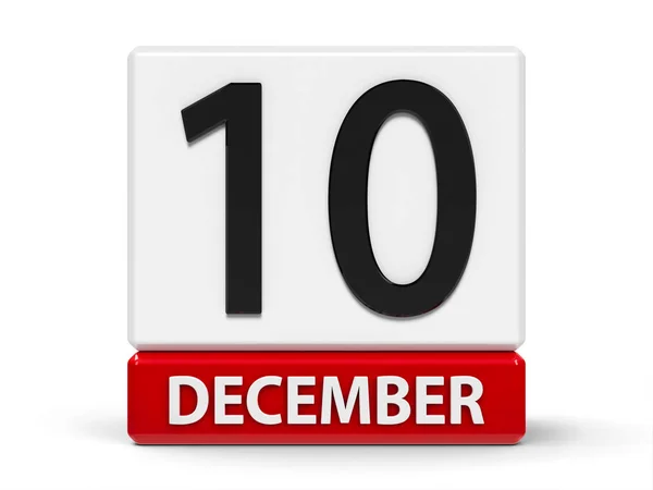 Cubos calendário 10 de dezembro — Fotografia de Stock