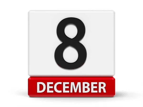 Calendario cubos 8 de diciembre —  Fotos de Stock