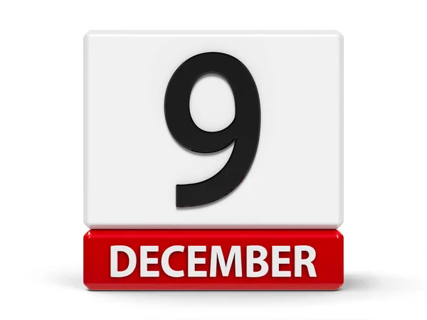 Cubes calendar 9th December — Stock Photo, Image