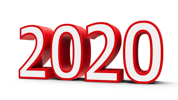 Red 2020 icon #2 — Stock Photo, Image