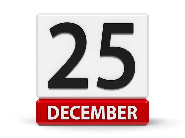 Calendario de cubos 25 de diciembre —  Fotos de Stock