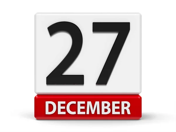 Calendario de cubos 27 de diciembre —  Fotos de Stock