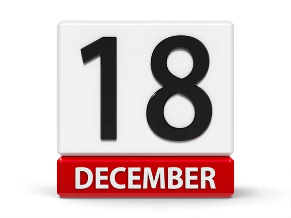 Calendario de cubos 18 de diciembre — Foto de Stock