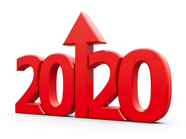 2020 icon compact red with arrow — Stock Photo, Image