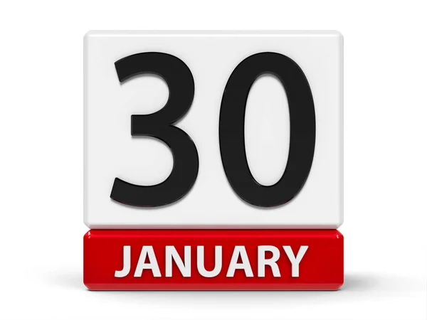 Calendario de cubos 30 de enero — Foto de Stock