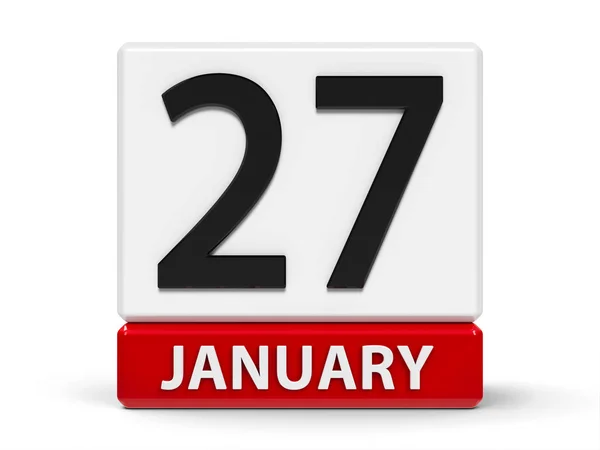 Calendario cubos 27 de enero — Foto de Stock
