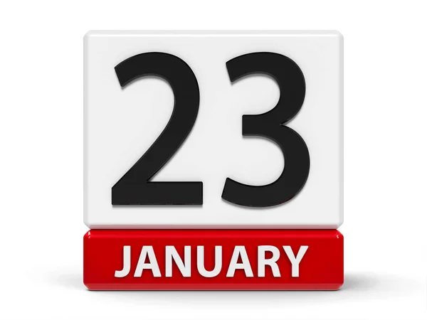 Calendario de cubos 23 de enero — Foto de Stock