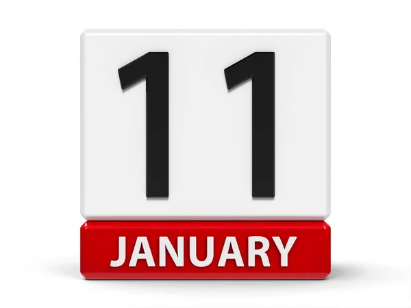 Cubes calendar 11th January — Stock Photo, Image