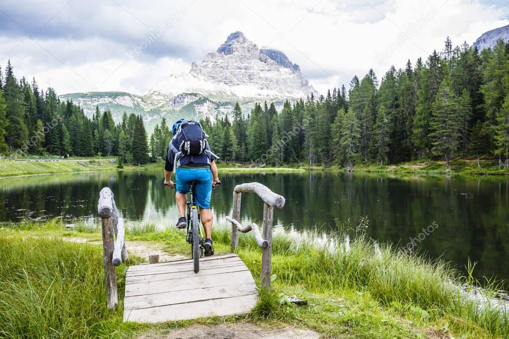 Mountain biking in Dolomites