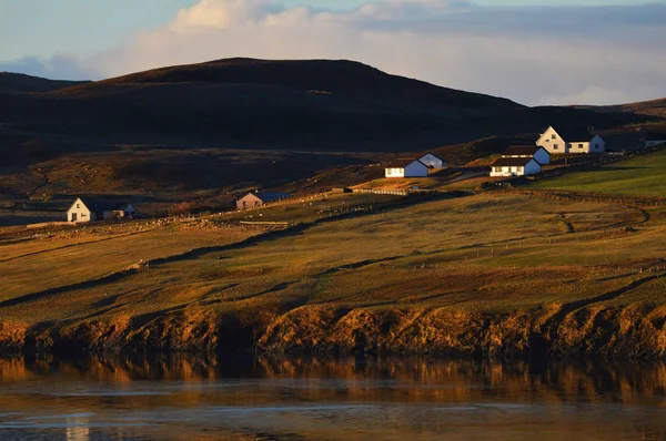 Kış manzara manzara Shetland Adaları
