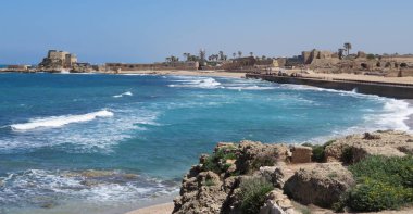 Caesarea, İsrail liman görünüm