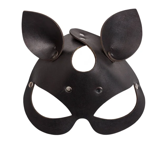 Schwarze Katzenmaske für Rollenspiele. — Stockfoto