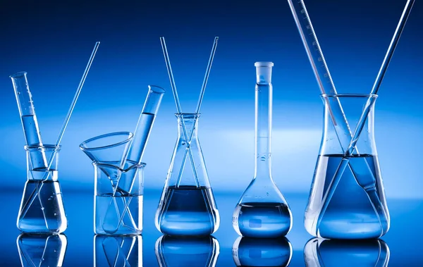 Modern laboratory glassware — Stock Photo, Image