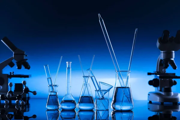 Modern laboratory glassware — Stock Photo, Image