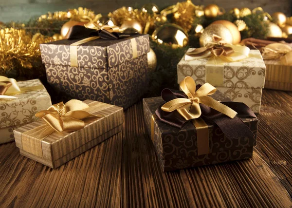 Karácsonyi téma - ajándékok — Stock Fotó