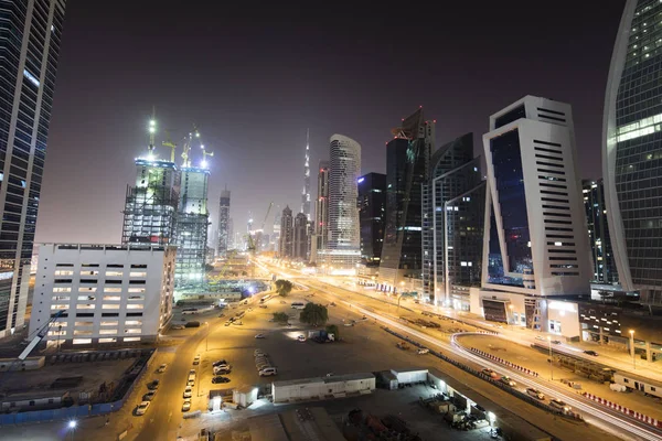 Blick auf Dubai bei Nacht — Stockfoto