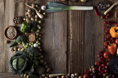 baharat ve sebzeler.