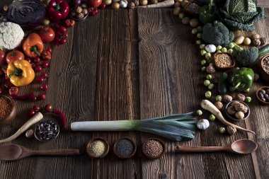 baharat ve sebzeler.