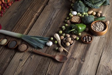 baharat ve sebzeler.