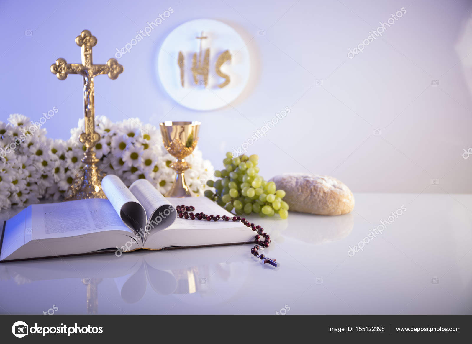First Holy Communion. Catholic religion theme. Stock Photo by ©zolnierek  155122398